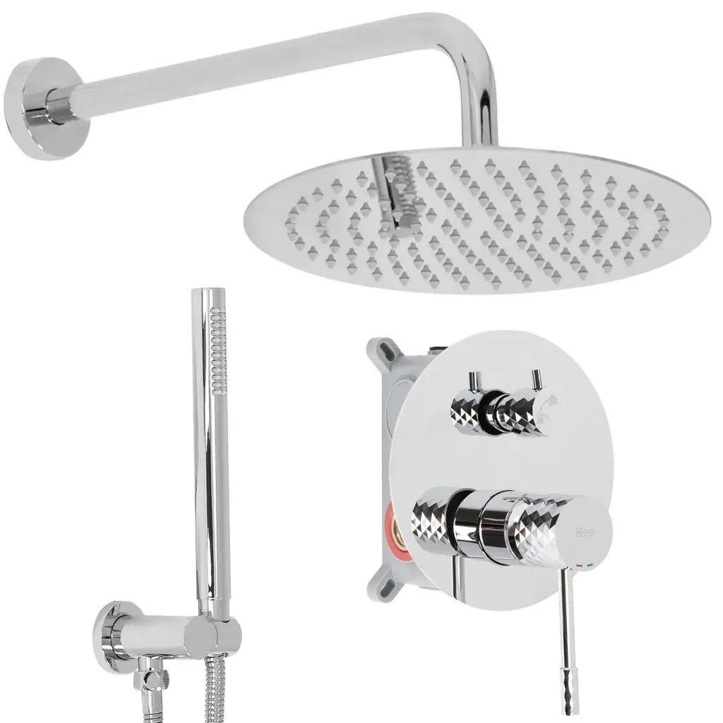 REA Podomítková sprchová sada Lungo Diamond Chrome  + BOX REA-P6963