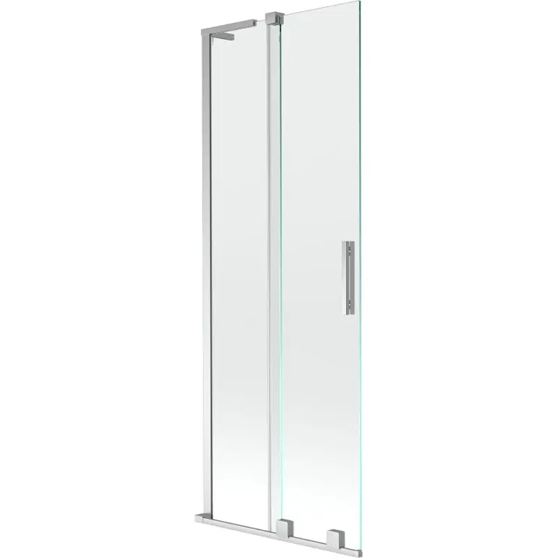 MEXEN/S Velar L dvoukřídlá posuvná vanová zástěna 70 x 150, transparent, chrom 896-070-003-01-01