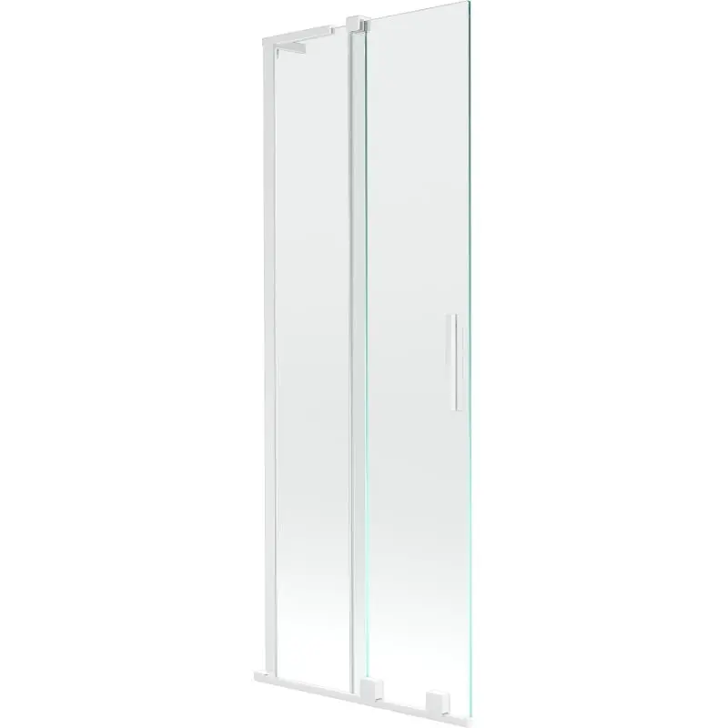 MEXEN/S Velar L dvoukřídlá posuvná vanová zástěna 70 x 150, transparent, bílá 896-070-003-01-20