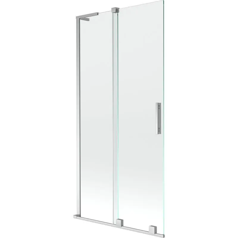 MEXEN/S Velar L dvoukřídlá posuvná vanová zástěna 95 x 150, transparent, chrom 896-095-003-01-01