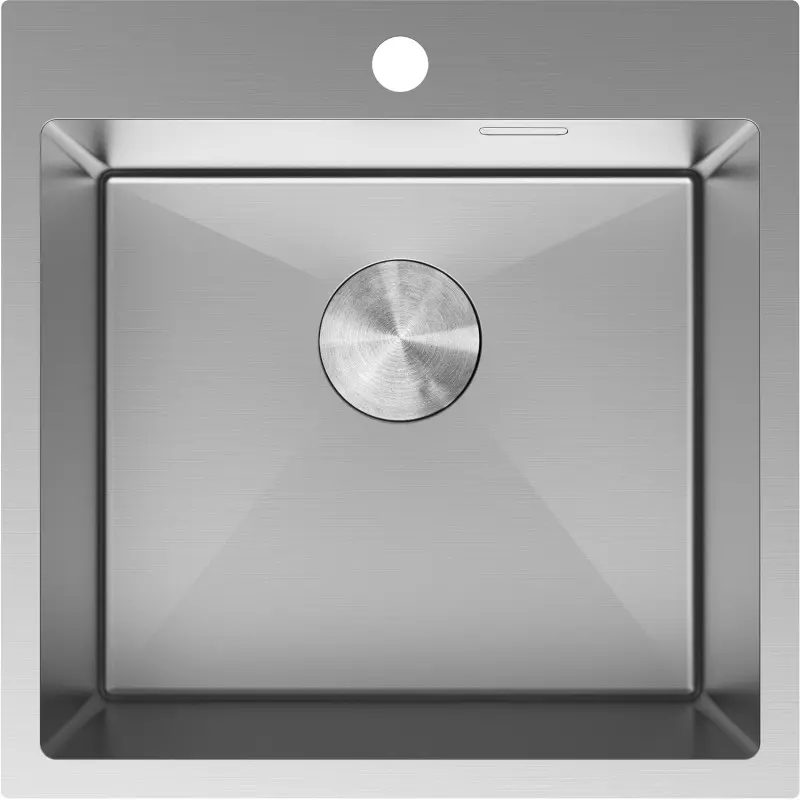 MEXEN Solix ocelový dřez 1-bowl 500 x 500 mm, nerez 6407501000-01
