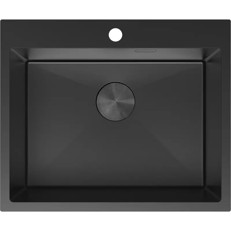MEXEN Solix ocelový dřez 1-bowl 600 x 500 mm, černá 6408601000-70