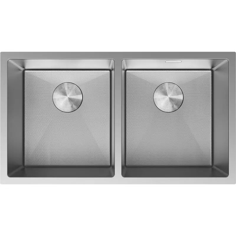 MEXEN Binox ocelový dřez 2-bowl 800 x 450 mm, nerez HC 6421802000-01HC