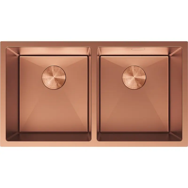 MEXEN Binox ocelový dřez 2-bowl 800 x 450 mm, měď 6421802000-65