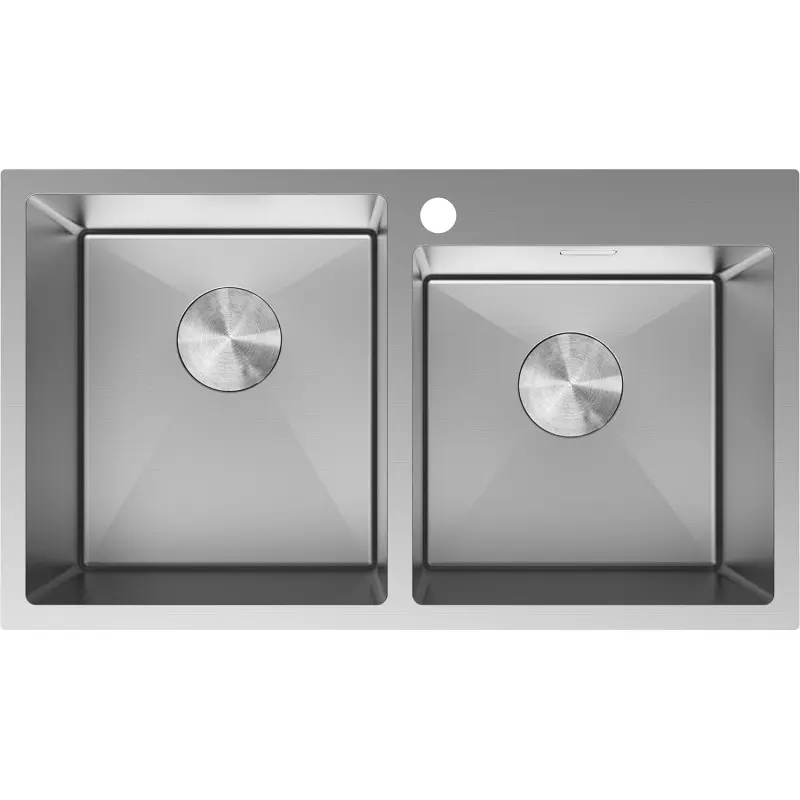 MEXEN Xorin ocelový dřez 2-bowl 780 x 450 mm, nerez 6441782000-01