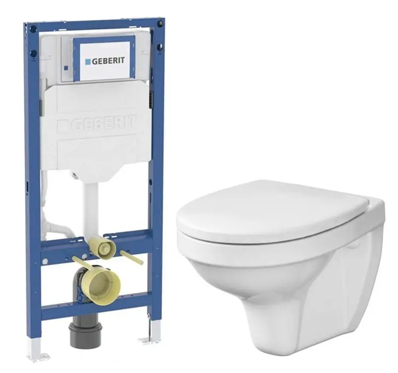 GEBERIT Duofix bez tlačítka + WC CERSANIT DELFI + SEDÁTKO 111.300.00.6 DE1