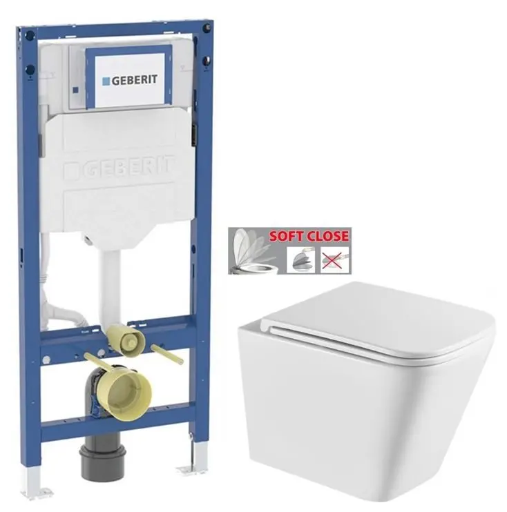 GEBERIT Duofix bez tlačítka + WC INVENA FLORINA /VÍROVÉ SPLACH/ WITH SOFT, včetně soft/close sedátka 111.300.00.6 FL1