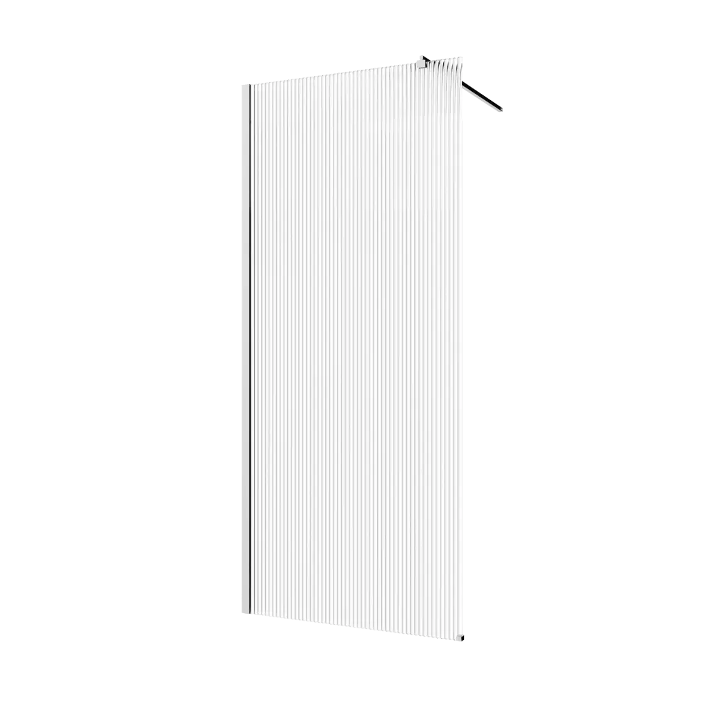 INVENA Walk-in II Trend 120x200cm, rýhovaná 8mm shiny-glass, chrom AK-32-129-S