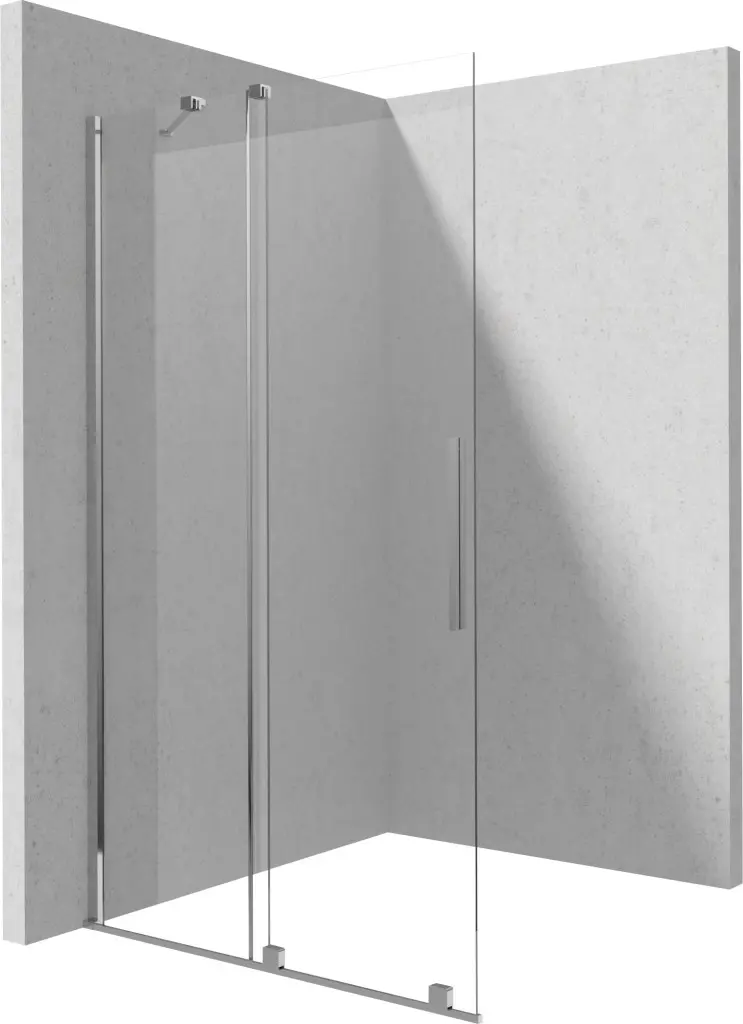 DEANTE Prizma krátká ke kolmé stěně/dlouhá k paralelní stěně sprchová stěna, walk-in, 80 cm posuvná; KTJ_038R