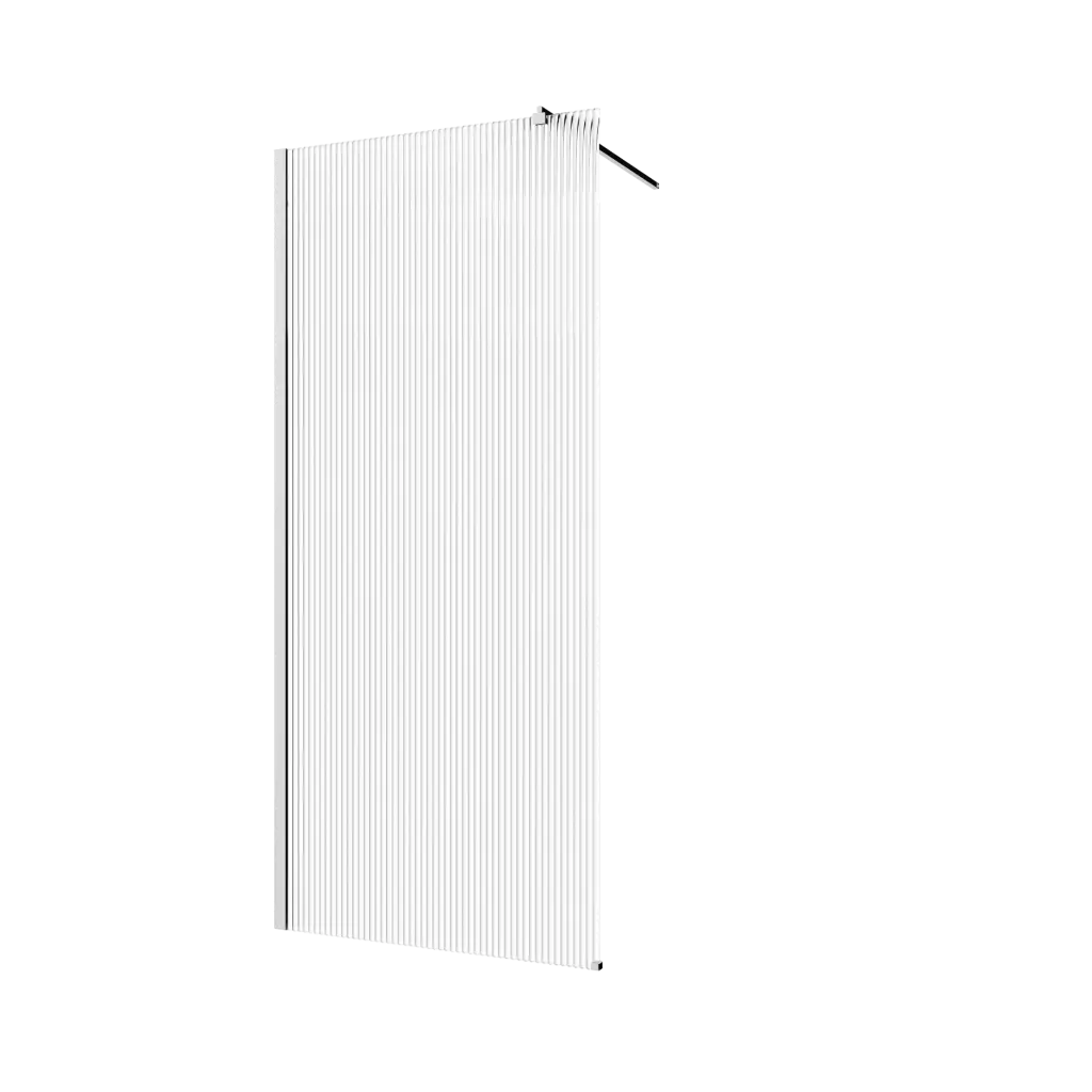INVENA Walk-in II Trend 110x200cm, rýhovaná 8mm shiny-glass, chrom AK-32-119-S