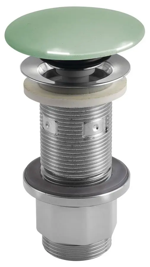 SAPHO Umyvadlová výpust 5/4“, click-clack, betonová zátka, 10-80, zelená pololesk AS923