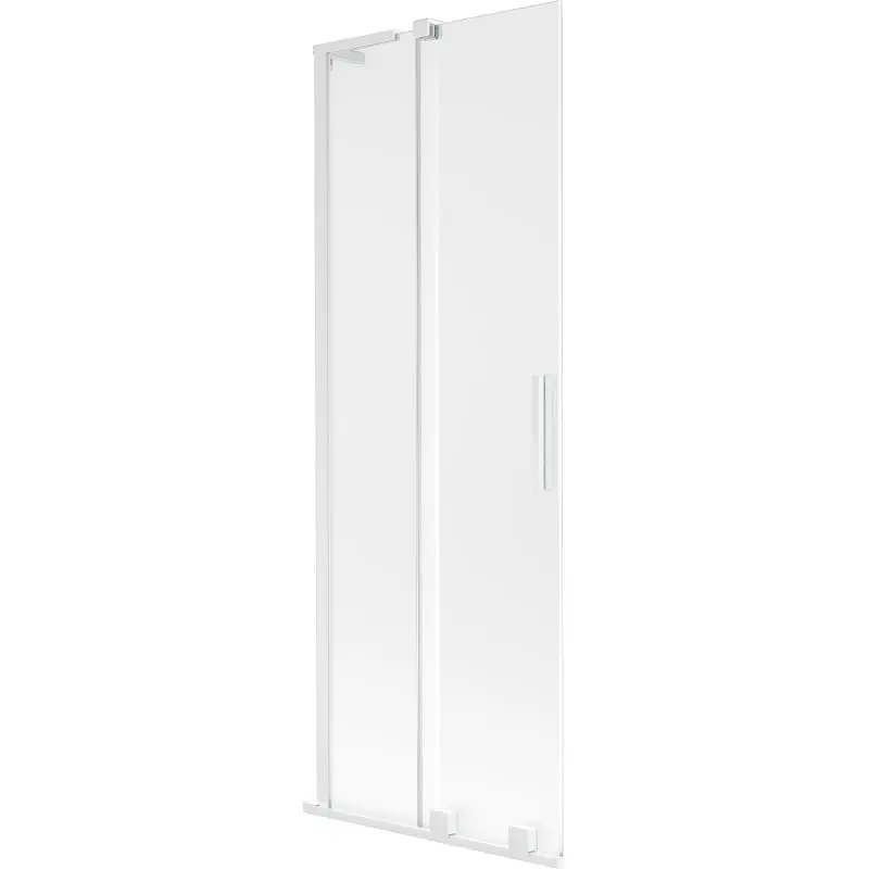 MEXEN/S Velar L dvoukřídlá posuvná vanová zástěna 70 x 150, dekor, bílá 896-070-003-31-20