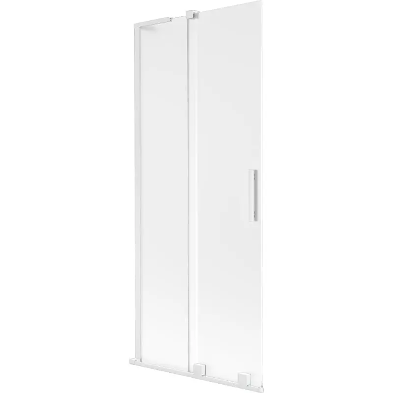 MEXEN/S Velar L dvoukřídlá posuvná vanová zástěna 85 x 150, dekor, bílá 896-085-003-31-20
