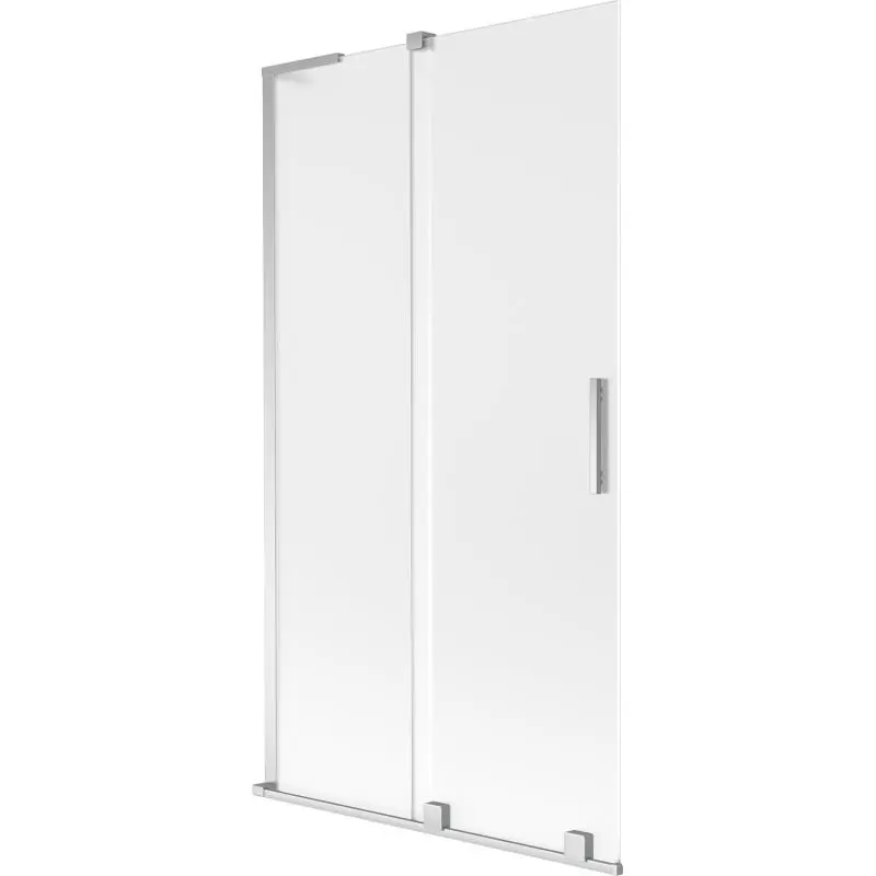 MEXEN/S Velar L dvoukřídlá posuvná vanová zástěna 100 x 150, dekor, chrom 896-100-003-31-01