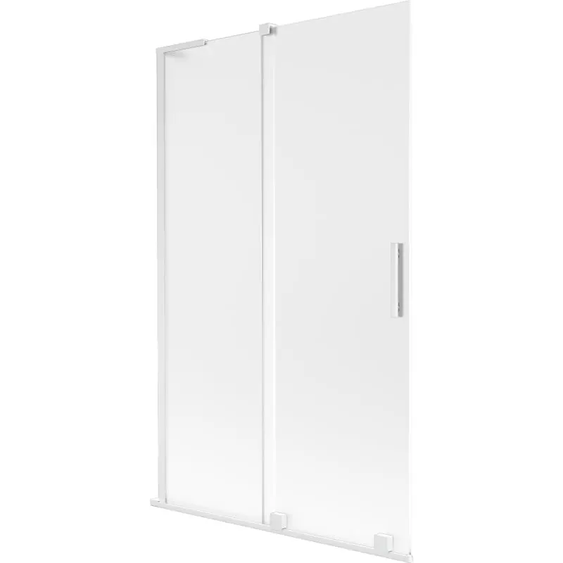 MEXEN/S Velar L dvoukřídlá posuvná vanová zástěna 110 x 150, dekor, bílá 896-110-003-31-20