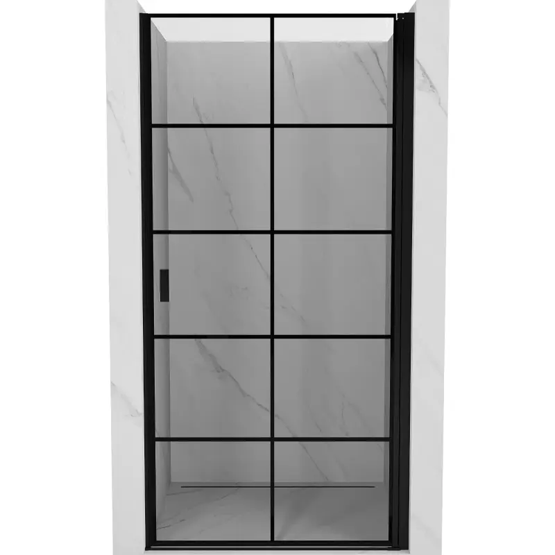 MEXEN MIST dveřní část (1d) 90x200 cm 6mm černá, dekor, pravé 8A2-090-000-70-77-P