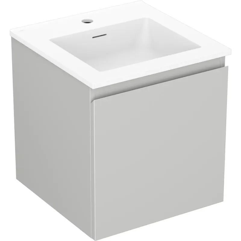 MEXEN/S Orio koupelnová skříňka 45 cm s umyvadlem Otis, 1 šuplík, šedá mat/bílá mat 91A10-04547-1-BF62-W18M01