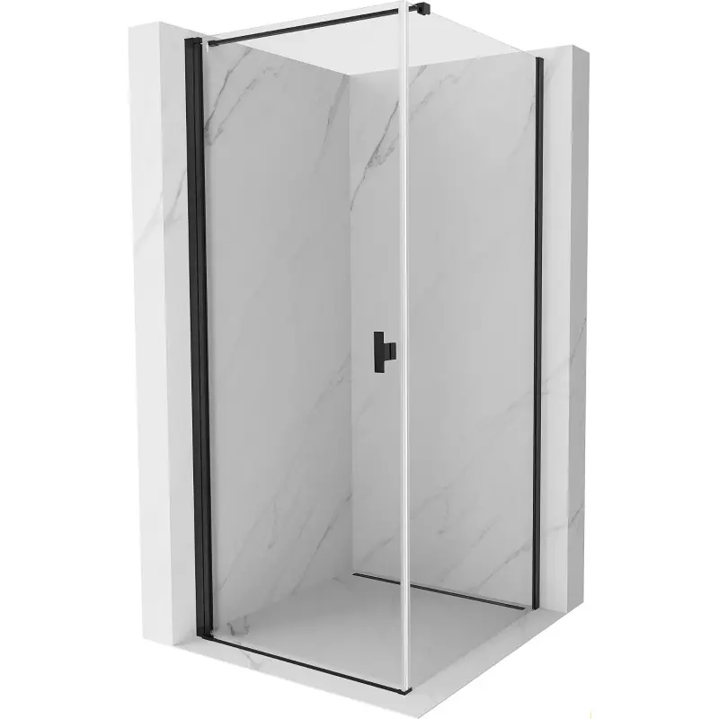 MEXEN/S Mist-B sprchový kout dveře křídlové 70 x 70, transparent, černá 8A2T-070-070-70-00