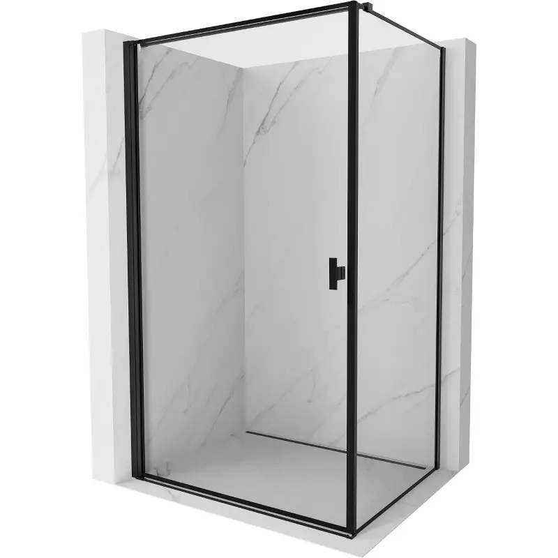 MEXEN/S Mist-B  sprchový kout dveře křídlové levá 70 x 110, černá okraj, černá 8A2T-070-110-70-70-L