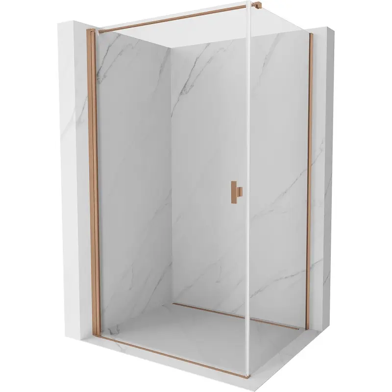 MEXEN/S Mist-B sprchový kout dveře křídlové 100 x 85, transparent, měď kartáčovaná 8A2T-100-085-65-00