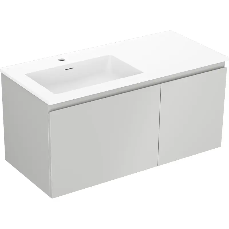 MEXEN/S Orio koupelnová skříňka 100 cm s umyvadlem Otis levá, 1S, 1D, šedá mat/bílá mat 91A13-10047-3-BBFF62-W18L01