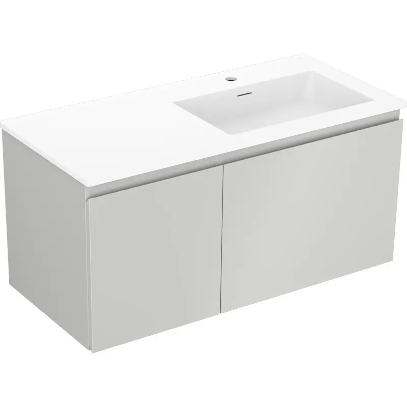 MEXEN/S Orio koupelnová skříňka 100 cm s umyvadlem Otis pravá, 1S, 1D, šedá mat/bílá mat 91A13-10047-3-BBFF62-W18P01