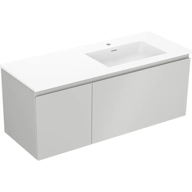 MEXEN/S Orio koupelnová skříňka 120 cm s umyvadlem Otis pravá, 1S, 1D, šedá mat/bílá mat 91A13-12047-3-BBFF62-W18P01