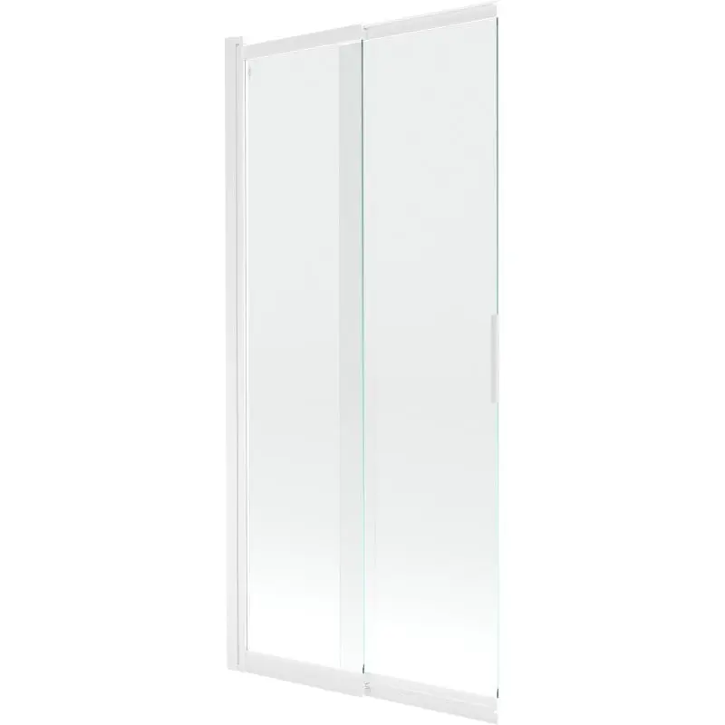 MEXEN Fox vanová zástěna 2-křídlová posuvná 85 x 150, transparent, bílá 891-085-002-20-00