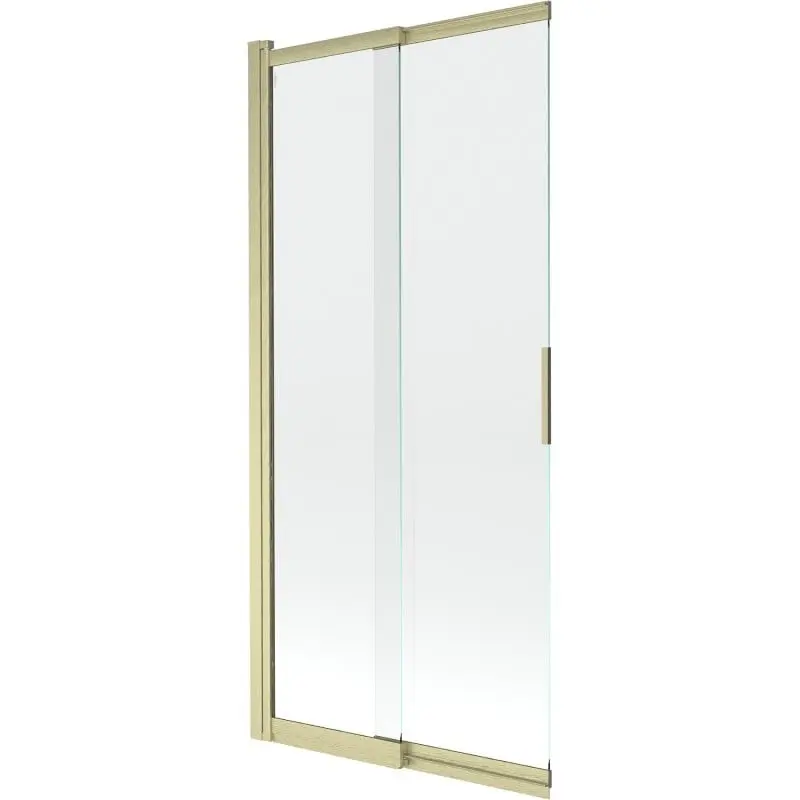 MEXEN Fox vanová zástěna 2-křídlová posuvná 85 x 150, transparent, zlatá kartáčovaná 891-085-002-55-00