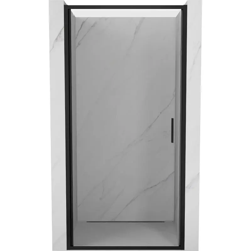 MEXEN Exo sprchové dveře křídlové 55, transparent, černá 817-055-000-70-00