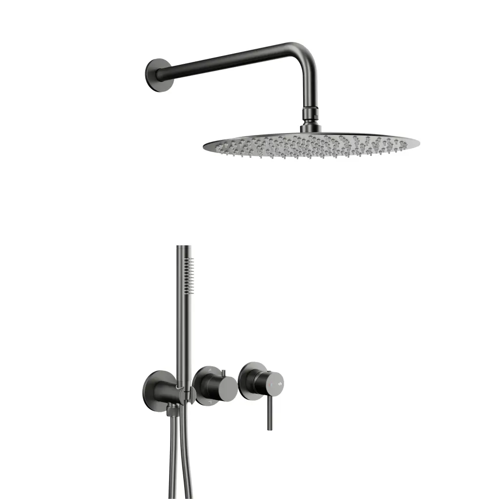 KFA Sada sprchy Moza, podomítková s baterií 3-otvorovou, 2 funkční, PVD gunmetal šedá 5039-511-61
