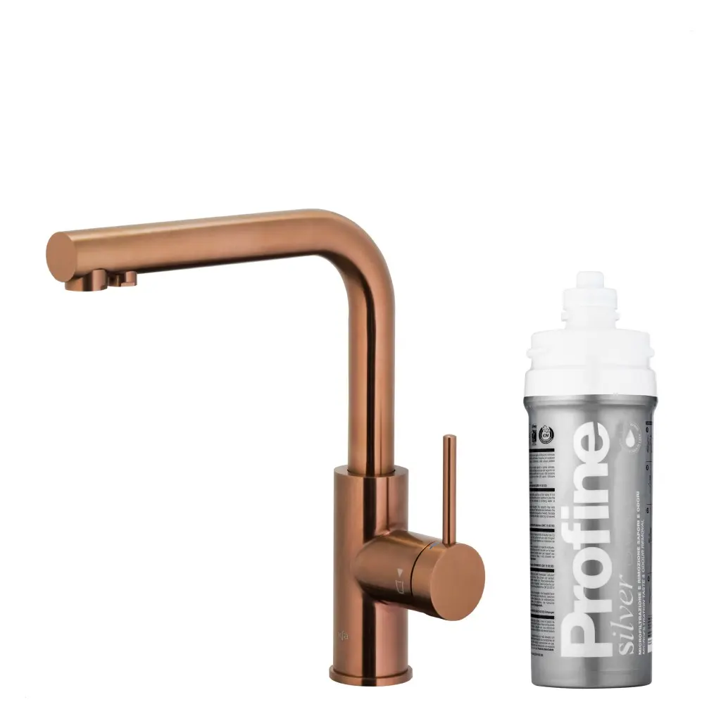 KFA Duero pure basic bat. kuchyňská filtrující, broušené růžové zlato + filtr profine silver s 6623-914-34
