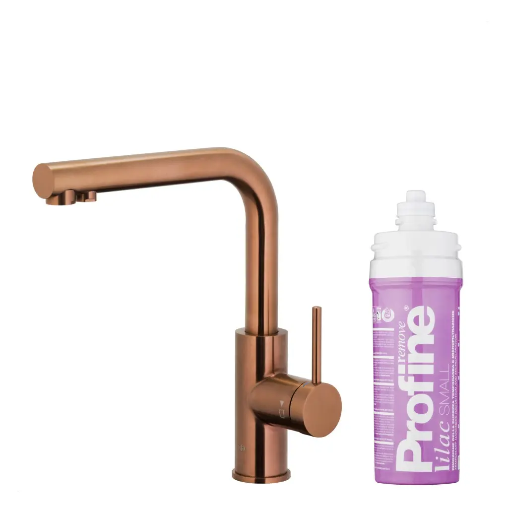 KFA Duero pure basic bat. kuchyňská filtrující, broušené růžové zlato + filtr profine lilac s 6623-915-34