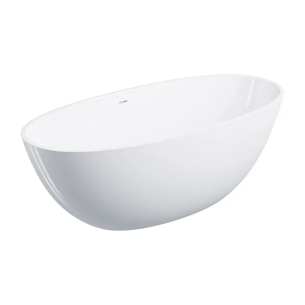 OMNIRES Shell m+ vana volně stojící s přepadem, 160 x 75 cm, bílý lesk; SHELLWWZPBP
