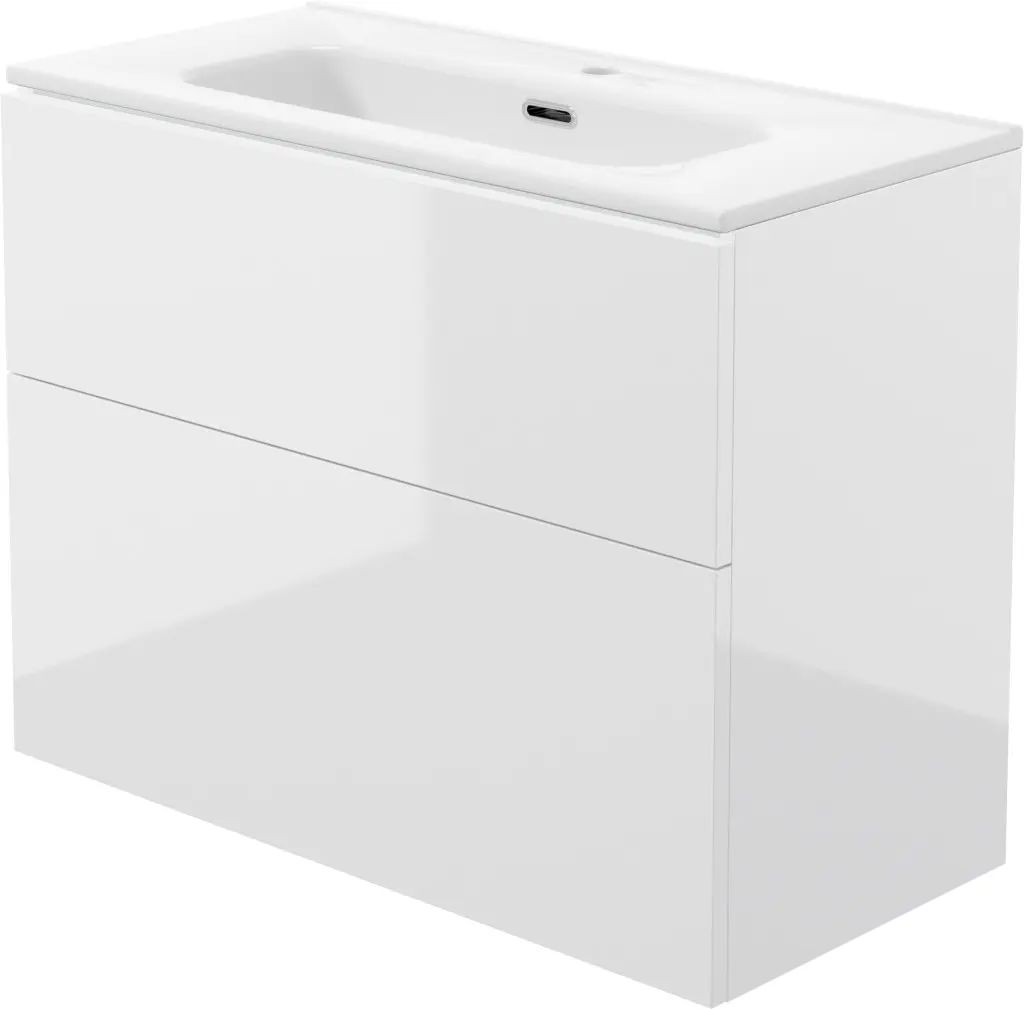 DEANTE Prizma bílá koupelnová skříňka, s umyvadlem 80 cm; ST6U8U6U8M