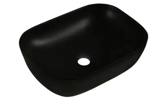 INVENA Umyvadlo na desku westa 45,5x33 cm obdélníkové, černý polomat; CE-24-005-W