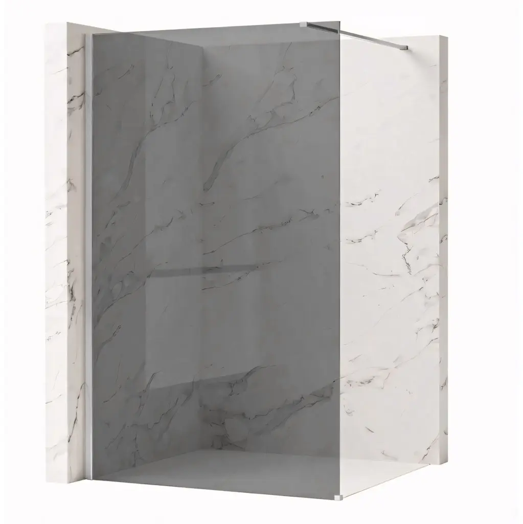 REA/S Sprchová zástěna Flexi Grey / Chrome 90 KPL-K99085