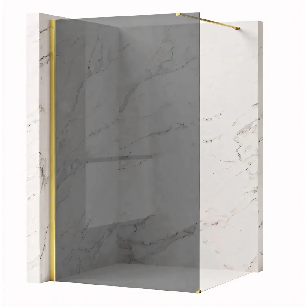 REA/S Sprchová zástěna Flexi Grey / Gold 140 KPL-K99780