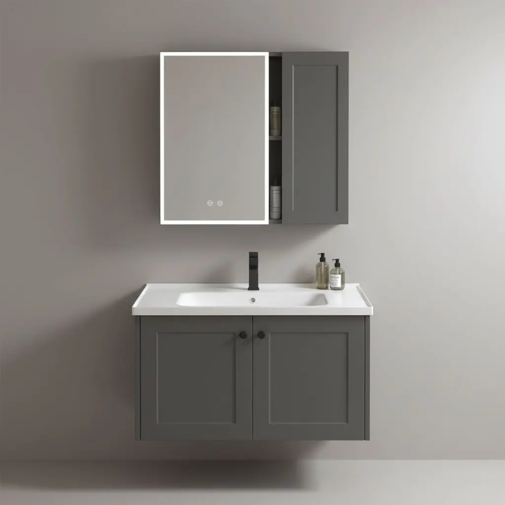 REA Sada koupelnového nábytku s umyvadlem Monti 60cm Grey REA-M0015