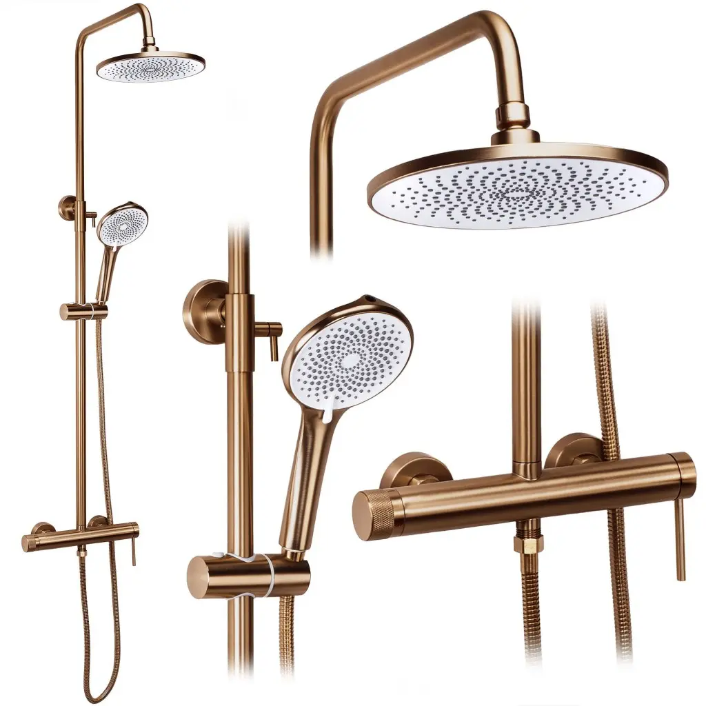 REA Sprchový set Foss Clif Brush Copper REA-P3914