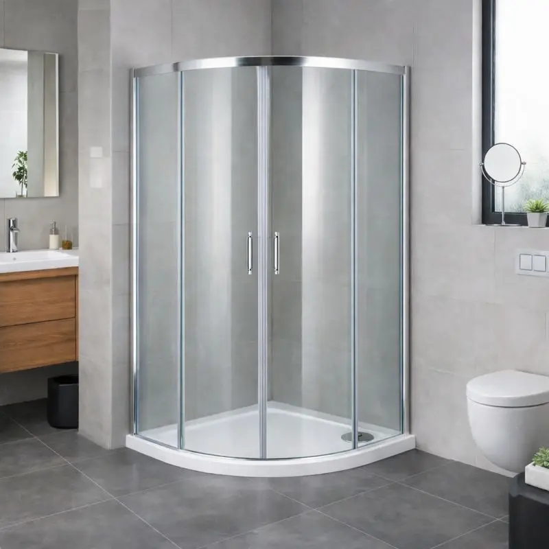 OLSEN SPA Set kout BARCELONA PLUS + vanička VENETS Barva rámu Chrom/Leštěný hliník (ALU), Rozměr A 90, Rozměr B 90, Směr zavírání Univerzální Levé / Pravé, Výplň Čiré bezpečnostní sklo 5 / 6 mm OLBPAL90CCLM