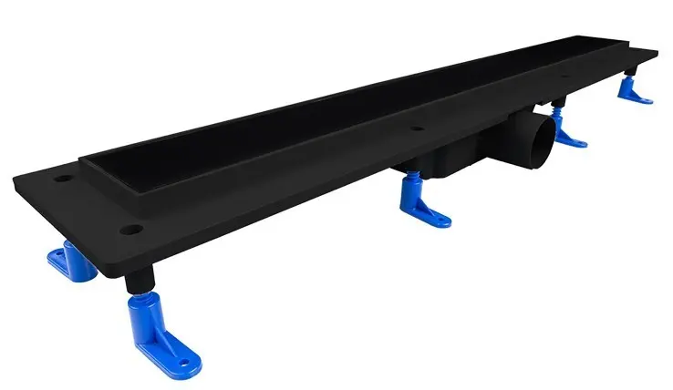 HOPA Odtokový žlab STANDARDline BLACK 2v1 (vložení dlažby) Rozměr A 50, Varianta roštu Klasszik OLPZLABST49BK