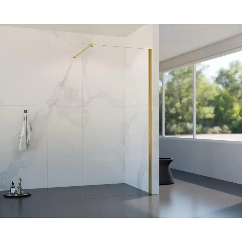 HOPA Walk-in sprchový kout LAGOS GOLD NEW 200 Barva rámu Zlatá, Rozměr A 150, Rozměr C 200, Výplň Čiré bezpečnostní sklo 8 mm BCLAGO15BGCN2
