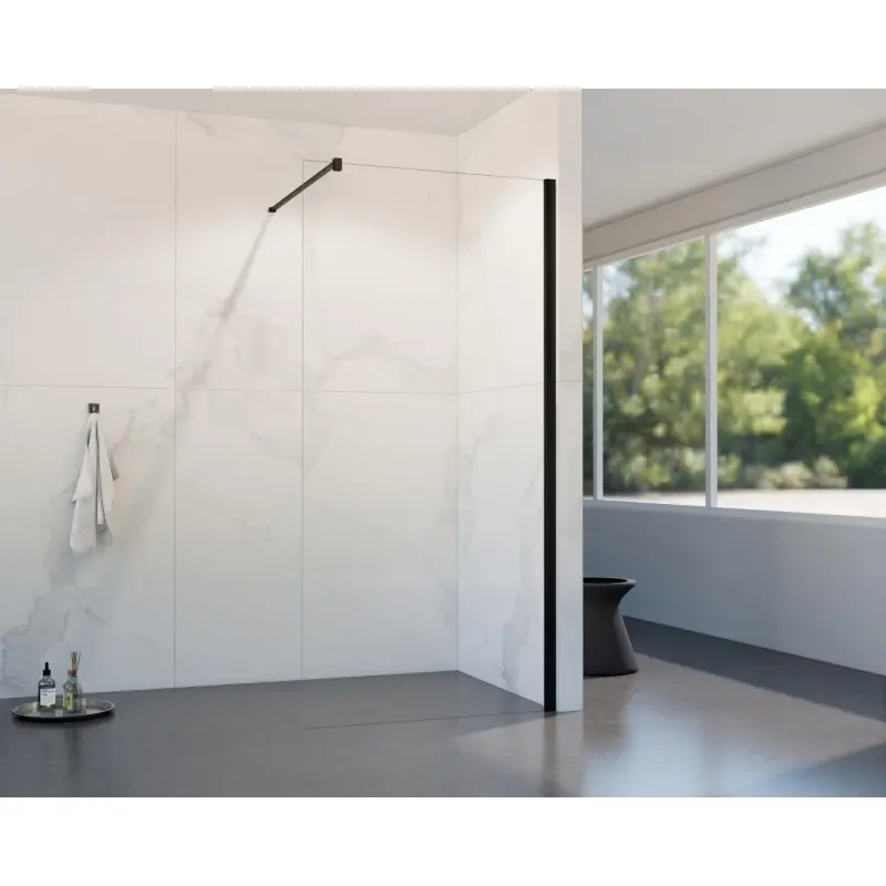 HOPA Walk-in sprchový kout LAGOS BLACK NEW 200 Barva rámu Černá, Rozměr A 80, Rozměr C 200, Výplň Čiré bezpečnostní sklo 8 mm BCLAGO80MBCN2