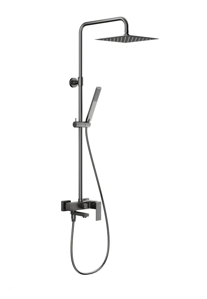 KFA Sprchový sloup Logon s baterií sprchovou a vanovým výtokem, PVD gunmetal šedá 5136-925-61