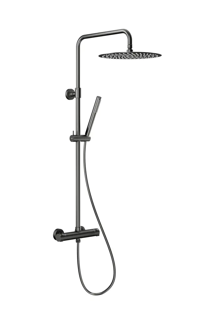 KFA Sprchový sloup Moza premium s termostatickou sprchovou baterií, PVD gunmetal šedá 5736-920-61
