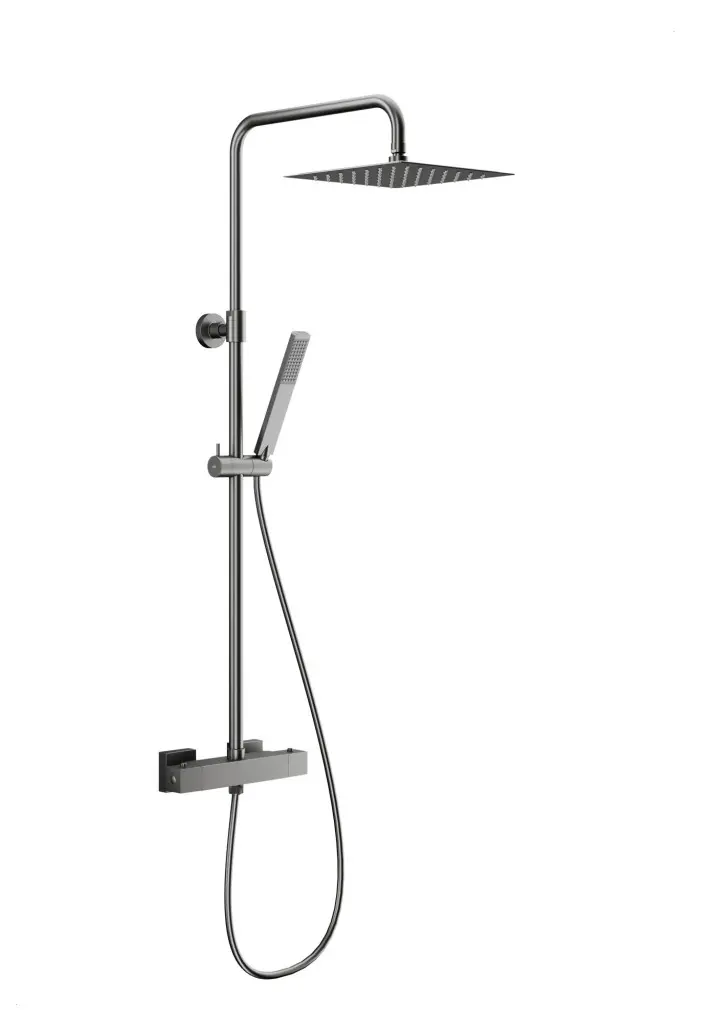 KFA Sprchový sloup Logon s baterií sprchovou, termostatickou, premium, PVD gunmetal šedá 5746-920-61