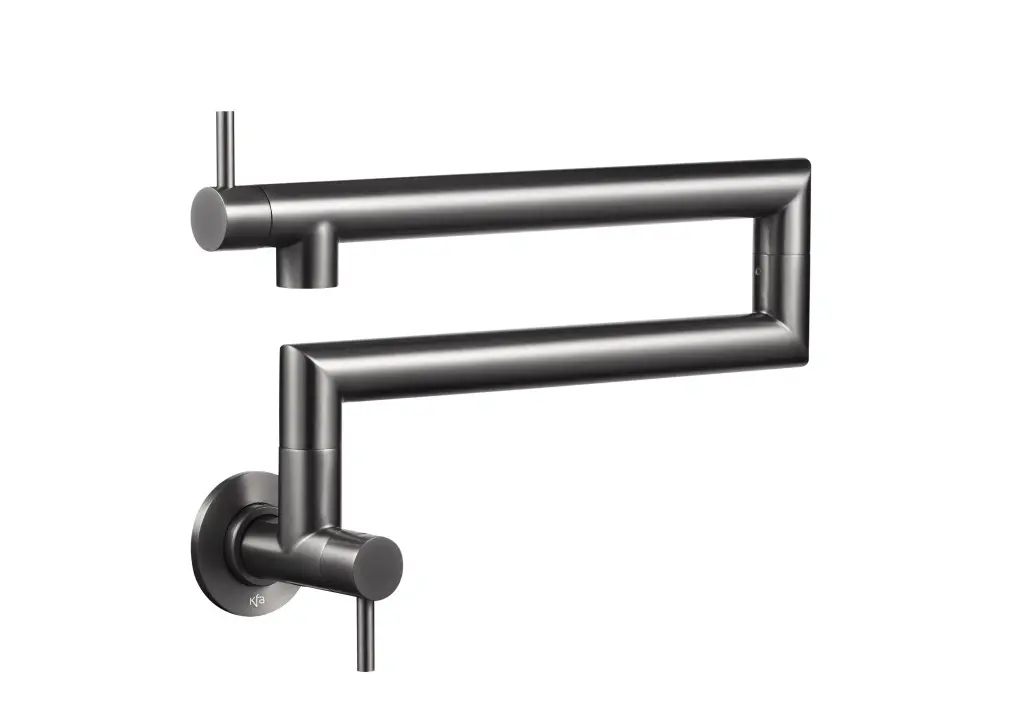 KFA Baterie Duero pot filler, kuchyňská, nástěnná, kloubová, PVD gunmetal šedá 6623-030-61