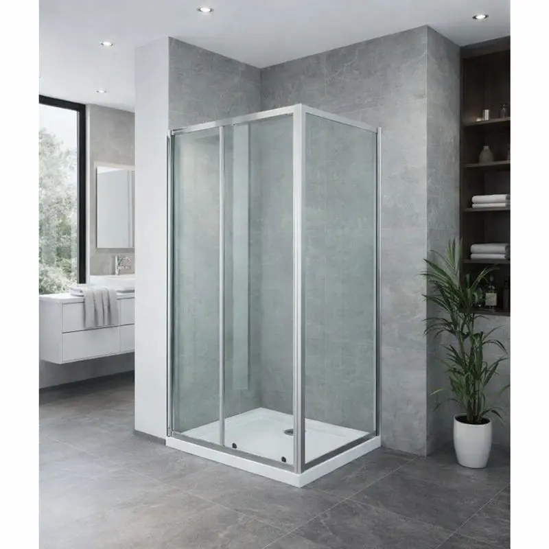 HOPA VÝHODNÝ SET OBDÉLNÍK SMART SELVA + PINA  s vaničkou Barva rámu Chrom/Leštěný hliník (ALU), Rozměr A 100, Rozměr B 80, Směr zavírání Univerzální Levé / Pravé, Výplň Grape bezpečnostní sklo 4 / 6 mm OLOBD10080CG1