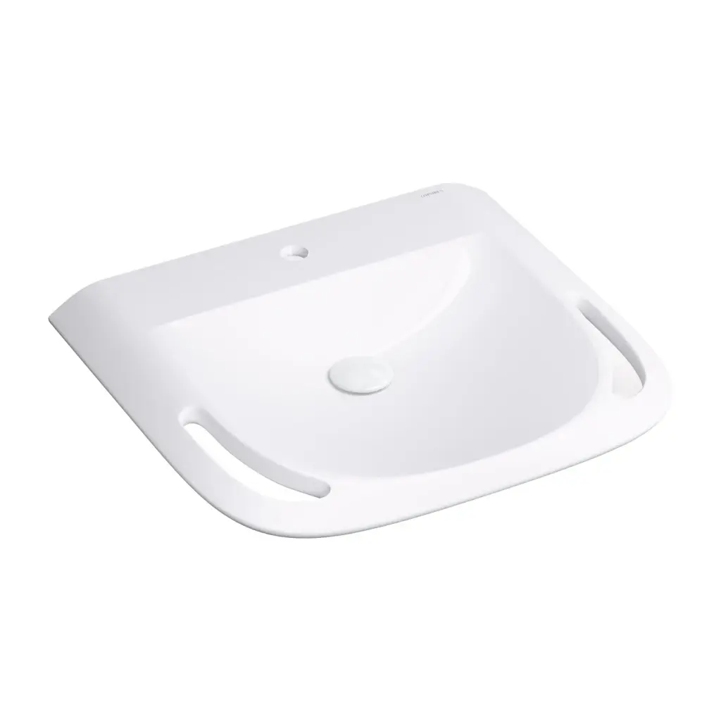 OMNIRES Hold M+ - Umyvadlo 60x55cm, bez přepadu, s otvorem pro baterii, bílá HOLDUWBP